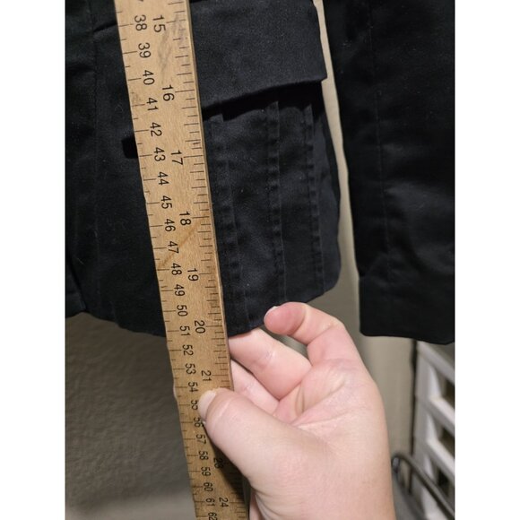 H&M Women's Fitted Blazer One Button Lining Black Size 6 Stretch Elegant Casual - Picture 6 of 6